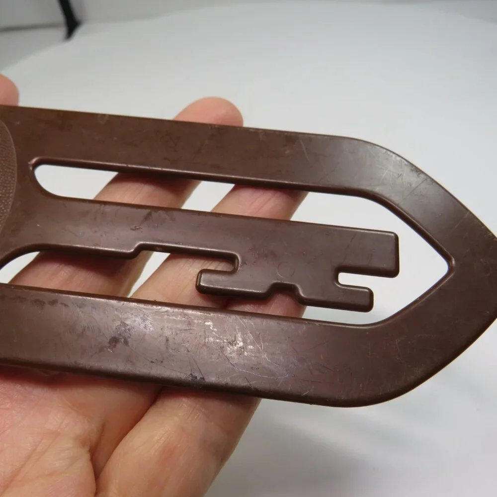 RARE Vintage 70s Tupperware Jumbo Paper Clip - Chocolate Brown Retro Office